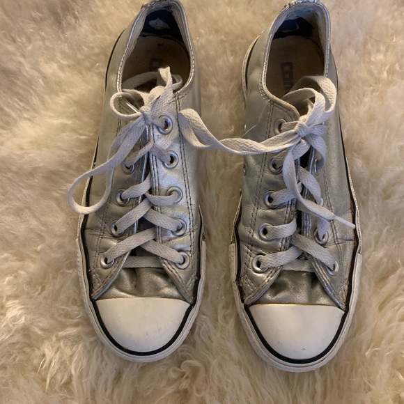 Converse - Silver Metallic All Star Sneakers - Picture 5 of 8